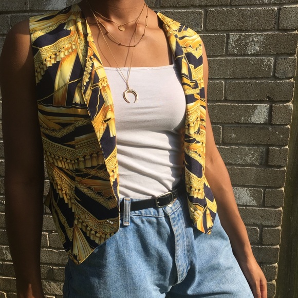 Vintage Golden Vest made by Sara De Italia✨ - Picture 1 of 4